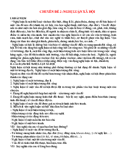 Chuyên đề Nghị luận xã hội bồi dưỡng HSG Ngữ văn 7