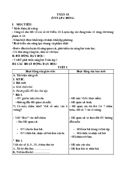 Giáo án môn Toán 1 - Tuần 17 | sách Cánh Diều (Cả năm)