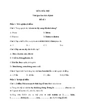 Đề khảo sát chất lượng đầu năm lớp 8 môn Hóa 2022 - 2023 - Đề 3