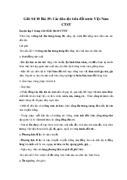 Giải Sử 10 Bài 19: Các dân tộc trên đất nước Việt Nam CTST
