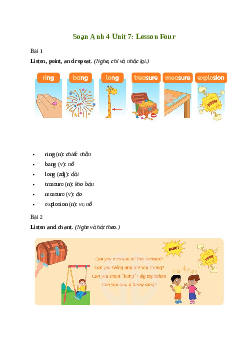 Giải Tiếng Anh lớp 4 Unit 7: Lesson Four | Family and Friends