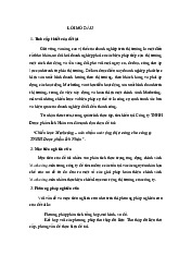 Tiểu luận Chiến lược Marketing – mix nhằm mở rộng thị trường cho công ty TNHH Dược phẩm Ích Nhân môn Marketing căn bản - Học viện nông nghiệp Việt Nam