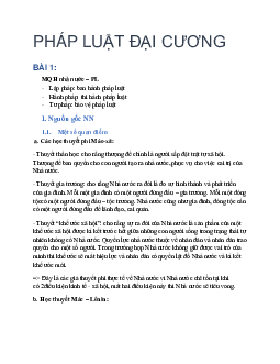 Tổng hợp bài tập tình huống | Pháp luật đại cương | Đại học Khoa học Xã hội và Nhân văn, Đại học Quốc gia Thành phố HCM