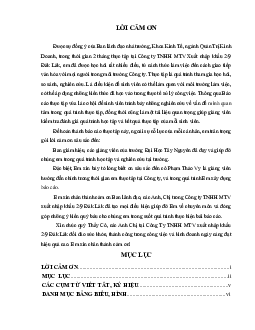Khóa luận tốt nghiệp của sinh viên Quản trị kinh doanh với đề tài "Phân tích các yếu tố ảnh hưởng đến lượng tiêu thụ cà phê thô"
