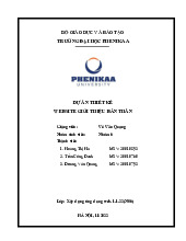 Dự án thiết kế Website giới thiệu bản thân | Bài tập học phần Xây dựng ứng dụng Web | Trường Đại học Phenikaa