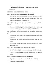 Đề cương ôn tập học kỳ 2 môn Công nghệ lớp 6 năm học 2018 - 2019 - Đề số 2