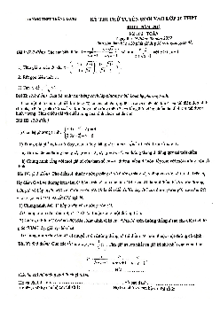 Đề thi thử Toán vào lớp 10 THPT đợt 1 năm 2019 trường Thăng Long – Hà Nội