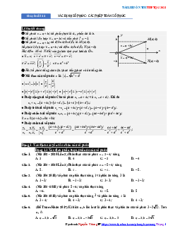 Chuyên đề số phức ôn thi THPT 2021 – Nguyễn Bảo Vương Toán 12