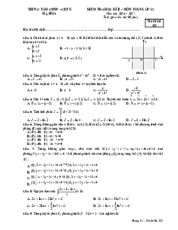 Đề thi HK2 Toán 12 năm học 2016 – 2017 trung tâm GDNN – GDTX Hạ Hòa