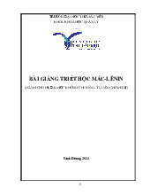 Bài giảng chương 1 môn Triết học mác-lênin (dành cho hệ đại học không chuyên lý luận chính trị) | Trường Đại học Sư Phạm Hà Nội