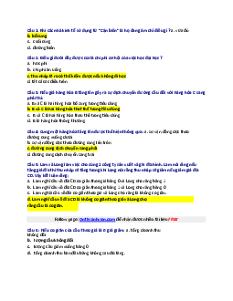 Trắc nghiệm kinh tế vi mô (Có đáp án)