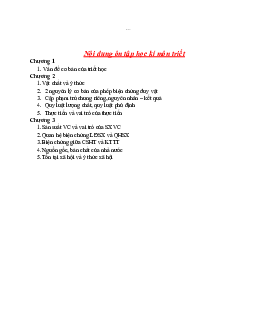 Triết học kì 1 - Lecture notes 1môn Triết học Mác -Lênin | Đại học sư phạm Hà nội