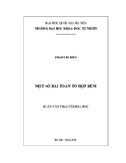 Một số bài toán tổ hợp đếm – Phạm Thị Hiên
