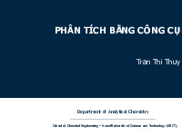 Phần mở đầu: Đại cương về phương pháp phân tích | Bài giảng môn Phân tích bằng công cụ | Đại học Bách khoa hà nội