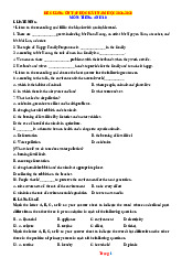 Đề Cương Ôn Tập Học Kỳ 1 Tiếng Anh 10 Global Success 2025-2026 Có File Nghe Đáp Án