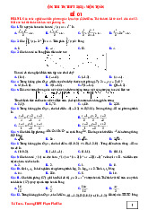 Bộ đề ôn thi TN THPT 2025 môn Toán trường THPT Phạm Phú Thứ – Đà Nẵng