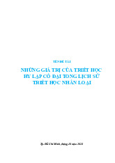 Giá Trị Triết Học Hy Lạp Cổ Đại Và Tư Tưởng Đémocrite - Platon | Môn Triết học - Học viện An ninh nhân dân