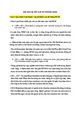 Đề cương ôn tập - Tìm hiểu về tư tưởng cứu nước | Môn Tư tưởng Hồ Chí Minh - Đại học Ngoại Thương