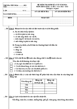 Đề thi học kì 2 môn Khoa học lớp 4 năm 2022 - 2023 theo Thông tư 22 | đề 5