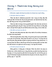 Chương 5: Thanh Toán Trong Thương Mại Điện Tử | Môn Thương mại điện tử - Trường Cao đẳng Kinh tế - Kỹ thuật Công thương