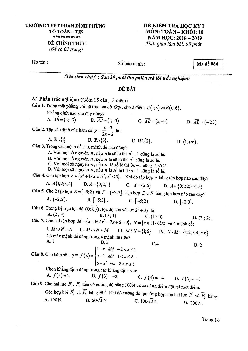Đề kiểm tra học kỳ 1 Toán 10 năm 2018 – 2019 trường THPT Phan Đình Phùng – Hà Nội