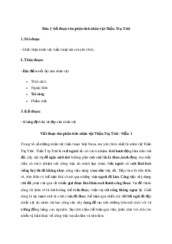 Văn mẫu lớp 10: Đoạn văn phân tích nhân vật Thần Trụ Trời (Dàn ý + 3 Mẫu) | Cánh diều