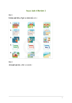 Giải Tiếng Anh lớp 4 Review 2 | Global Success