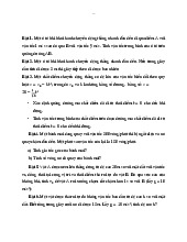 Bài tập tự luận vận dụng thực tế môn Vật lý đại cương - Học Viện Kỹ Thuật Mật Mã