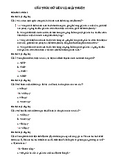 Bộ câu hỏi trắc nghiệm ôn tập môn Cấu trúc dữ liệu và giải thuật | Trường đại học kinh doanh và công nghệ Hà Nội