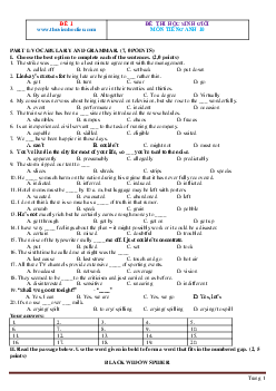 Bộ đề thi học sinh giỏi Tiếng Anh 11 (có đáp án)