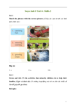 Giải Tiếng Anh 8 Unit 4: Skills 2 | Kết nối tri thức