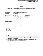 A Report - Genetics laboratory week 1&2: Mitosis & Meiosis | Bài báo cáo thực hành học phần Genetics Laboratory | Trường Đại học Quốc tế, Đại học Quốc gia Thành phố Hồ Chí Minh