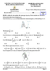 Đề giữa kì 2 Toán 12 năm 2024 – 2025 trường THPT Nguyễn Hữu Huân – TP HCM có  đáp án