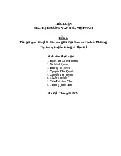 Tiểu luận môn Đại cương văn hóa - Trường Đại học lao động -  xã hội