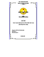 BTL - Tài Chính Công: Hiệu Quả Chi Tiêu Công VN 2016-2020