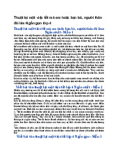 Thuật lại một việc tốt mà em hoặc bạn bè, người thân đã làm Ngắn gọn lớp 4