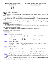 Đề cương giữa kỳ 2 Toán 7 năm 2024 – 2025 trường THCS Thăng Long – Hà Nội