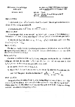 Đề thi học sinh giỏi cấp tỉnh Toán 11 năm 2020 – 2021 sở GD&ĐT Bình Định