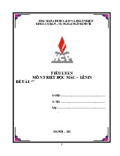 Hướng dẫn tiểu luận sinh viên môn Triết học Mác LêNin | Học viện Chính sách và Phát triển