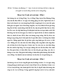 Văn mẫu lớp 7: Đoạn văn về một nét sinh hoạt thể hiện vẻ đẹp của con người và truyền thống văn hóa | Kết nối tri thức