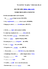 Bài tập Word Form lớp 6 (Có đáp án) | Tiếng Anh 6