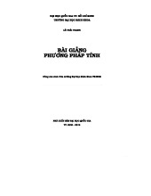 Bài giảng Phương pháp tính GD-0589/176-05 cho sinh viên Bách Khoa