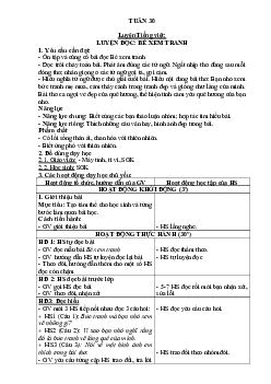 Giáo án buổi 2 Tiếng Việt 2 sách Cánh diều | Tuần 30