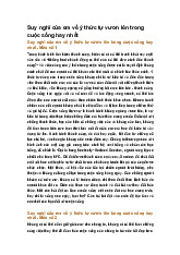 Suy nghĩ của em về ý thức tự vươn lên trong cuộc sống hay nhất