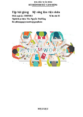 Tập Bài Giảng: Kỹ Năng Làm Việc Nhóm - OMF2012