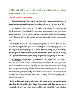 Các câu hỏi lý thuyết môn Tư tưởng Hồ Chí Minh có gợi ý trả lời