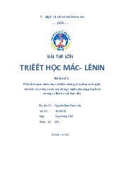 Phân tích quan niệm duy vật biện chứng về mối quan hệ giữa vật chất và ý thức - Triết học Mác Lenin | Đại học Kinh Tế Quốc Dân