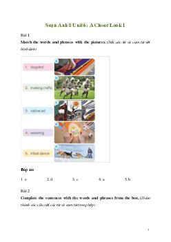 Giải Tiếng Anh 8 Unit 6: A Closer Look 1 | Kết nối tri thức