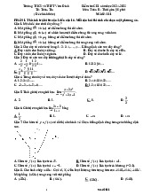 Đề cuối kì 1 Toán 11 năm 2024 – 2025 trường THCS & THPT Vàm Đình – Cà Mau