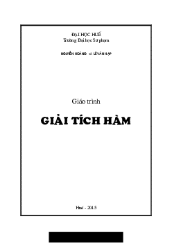 Giải tích hàm (GTH)